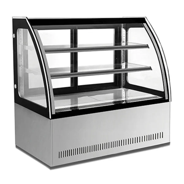 Vitrina Refrigerada De Piso Con Cristal Curvo De 90 Cm De Frente Migsa GN-900C2