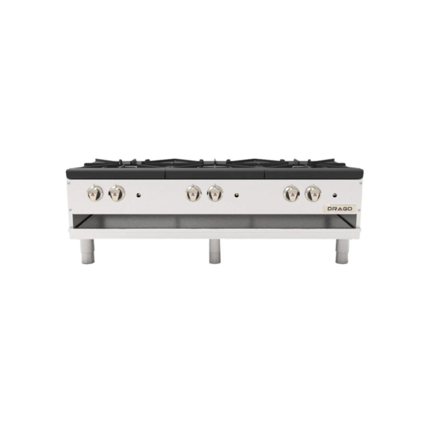 Estufón 3 Secciones Horizontal, Patas Cortas, Gas Propano Drago GPFO-03-HLH