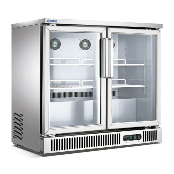 Refrigerador Contrabarra De 2 Puertas De Cristal De 250 L Migsa  SG250