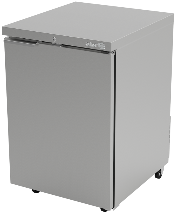 Refrigerador Contrabarra con Puerta Sólida en Acero Inoxidable Asber ABBC-23-S HC