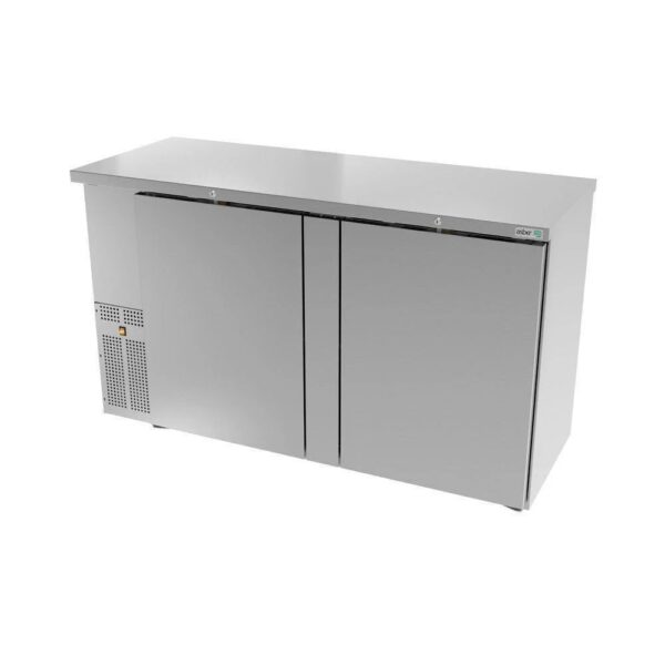 Refrigerador Contrabarra con Puerta Sólida en Acero Inoxidable Asber ABBC-24-60-S HC