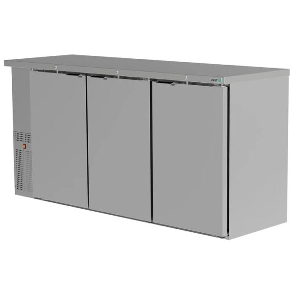 Refrigerador Contrabarra con Puerta Sólida en Acero Inoxidable Asber ABBC-24-72-S HC