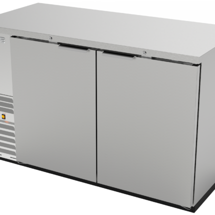 Refrigerador Contrabarra con Puerta Sólida en Acero Inoxidable Asber ABBC-58-S HC