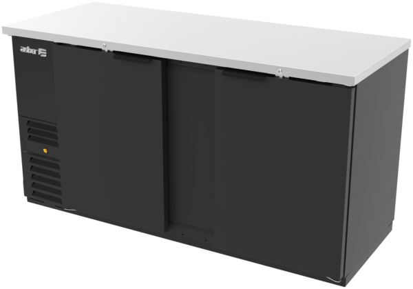 Refrigerador Contrabarra con Puerta Sólida Exterior Vinil Negro Asber ABBC-68 HC