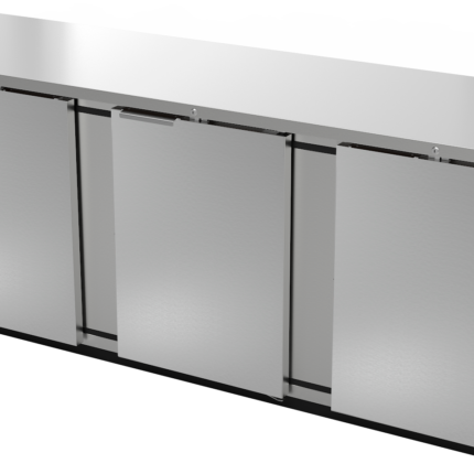 Refrigerador Contrabarra con Puerta Sólida en Acero Inoxidable Asber ABBC-94-S HC