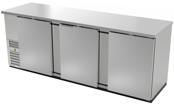 Refrigerador Contrabarra con Puerta Sólida en Acero Inoxidable Asber ABBC-94-S HC