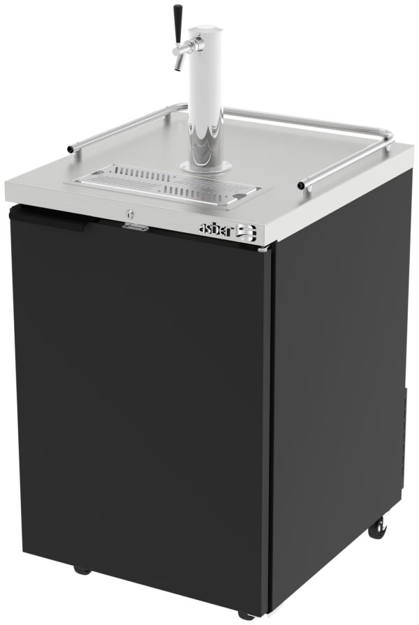 Dispensador Refrigerado de Cerveza en Vinil Negro Asber ADDC-23 HC