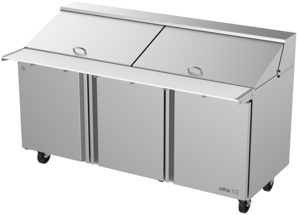 Mesa Refrigerada Preparación Mega-Top 3 Puertas Asber APTM-72-30 HC