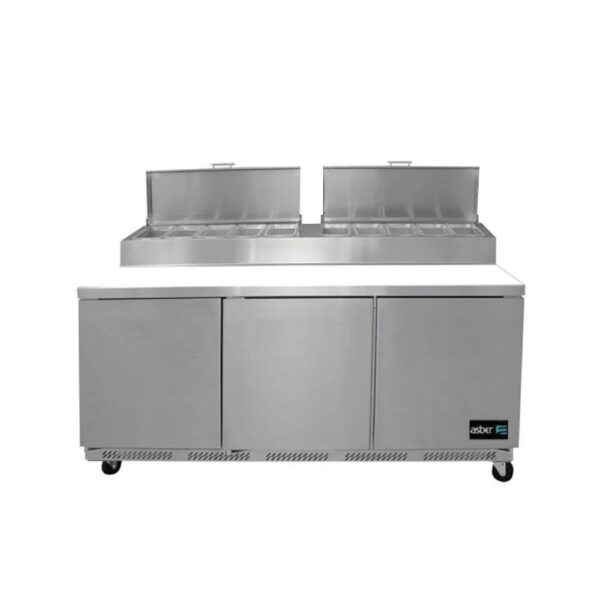 Mesa Refrigerada Preparación de Pizzas GN-1/4 Asber APTP-72 HC