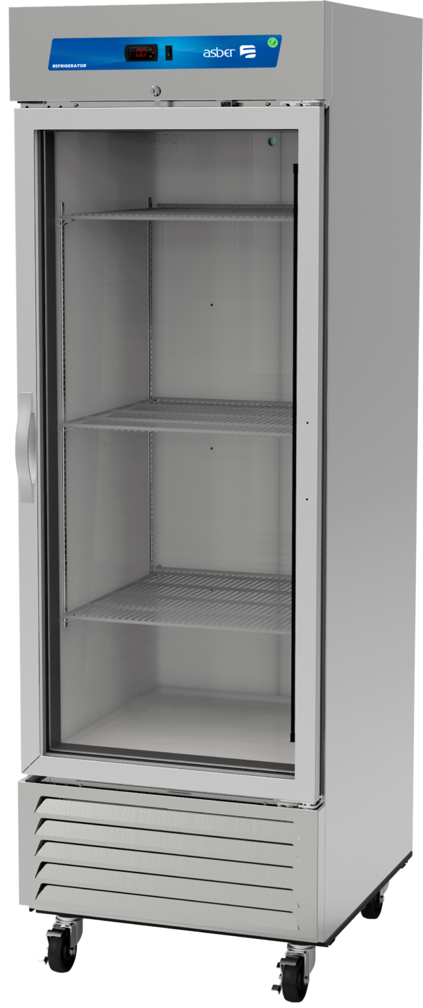 Refrigerador Vertical 1 Puerta Cristal Asber ARR-23-G-H HC