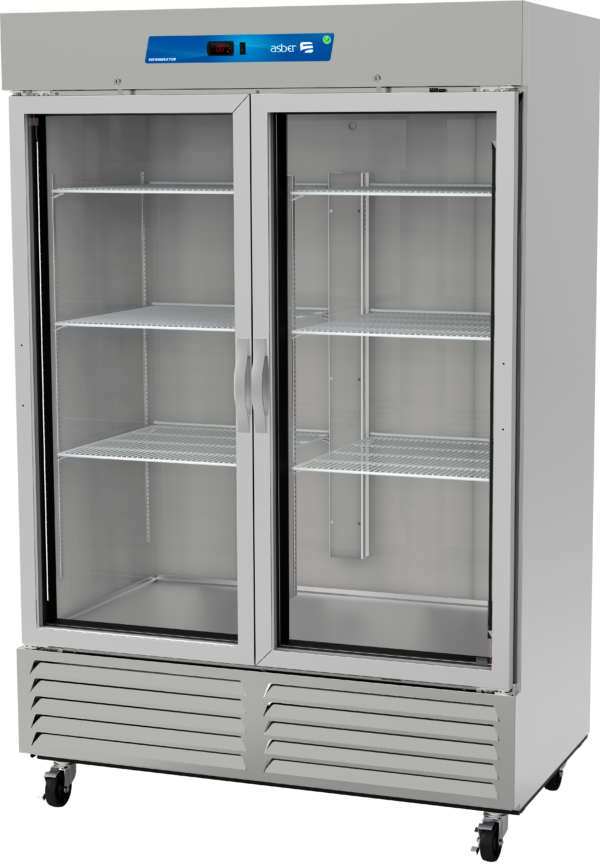 Refrigerador Vertical 2 Puertas Cristal Asber ARR-49-G-H HC