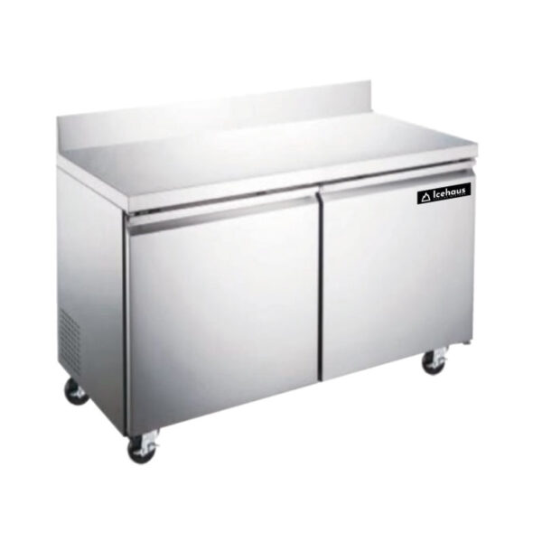 Mesa de Trabajo / Refrigerador de 2 Puertas Ice Haus MTR-2P-SS-02