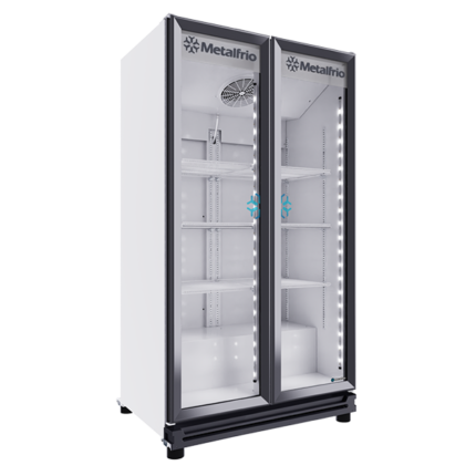 Refrigerador Vertical 2 Puertas de Cristal Metalfrio RB550