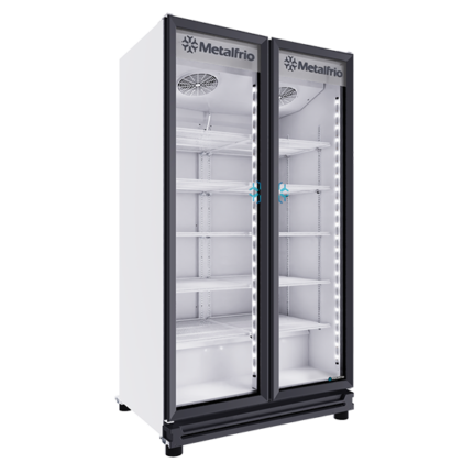 Refrigerador Vertical 2 Puertas de Cristal Metalfrio RB680
