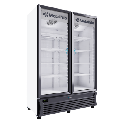 Refrigerador Vertical 2 Puertas de Cristal Metalfrio RB800