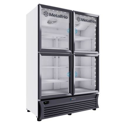 Refrigerador Vertical 4 Puertas de Cristal Metalfrio RB804